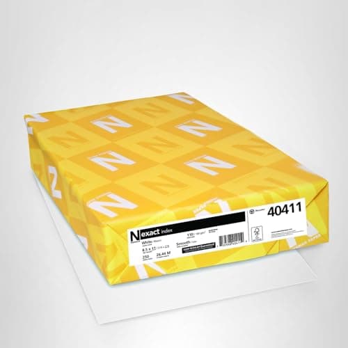 Neenah Paper Exact Index Card Stock, 94 Bright, 110 lb Index Weight, 8.5 x 11, White, 250/Pack — view 7
