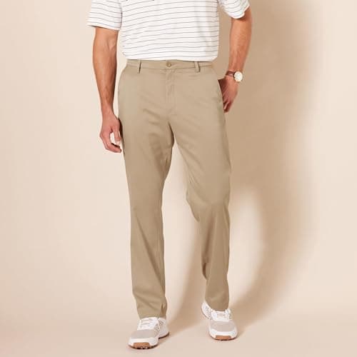 Amazon Essentials Men's Classic-Fit Stretch Golf Pant (Available in Big & Tall), Khaki Brown, 36W x 32L — view 5