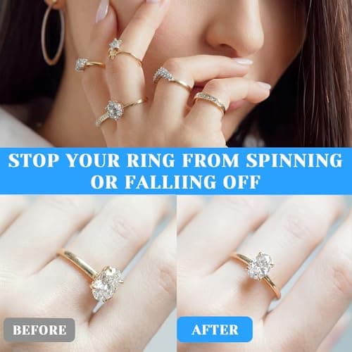 Ramalto Ring Sizers for Loose Rings – 16 Pack Invisible Ring Size Adjusters with Insert & Spiral Guards, Reduce Size by 0.5–1 & Stop Spinning, Fits Bands 1-8mm, Unisex Tighteners No Resizing Needed — view 2