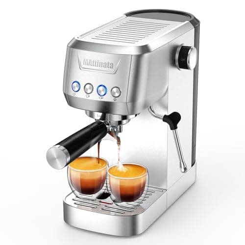 MAttinata Espresso Machine 20 Bar, Compact Espresso Maker with Milk Frother