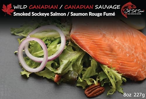 Wild Caught Canadian Pacific Smoked Sockeye Salmon and Pink Salmon Filet 2 Pack Gift All Natural From Vancouver BC — view 3