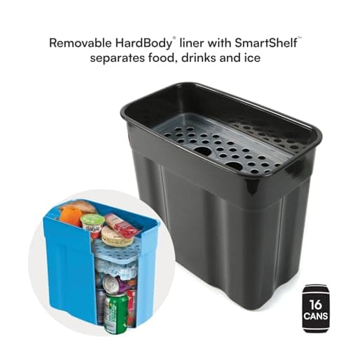 Titan by Arctic Zone 16 Can Zipperless Cooler, SmartShelf, Sharkskin Gray — view 2