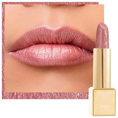 Oulac Metallic Shine Baby Pink Lipstick for Women, High Impact Lipcolor with Moisturizing Creamy Formula, Vegan Beauty Full-Coverage Lip Color 4.3 g/0.15 oz (Baby Angel(13))