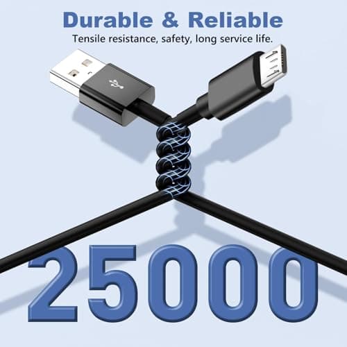 Micro USB Cable for Roku Power Cord Replacement 5V2A Charging Cube USB Plug Adapter MicroUSB Charger Compatible Roku Streaming Stick 3500/3600/3800/Express/Express+ 4K 3940R/Premiere For Charging Only — view 2