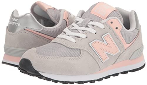 New Balance Kids 574 V1 70s Racing Lace-up Sneaker, RAIN Cloud/Pink Haze, 6 M Big Kid (8-12 Years) — view 6