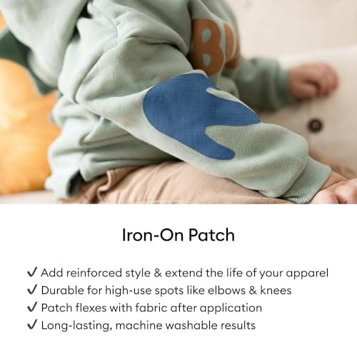 Cricut Iron-On Patch, Denim Blue Tones - 3 in x 4.25 in (18 ct) - Repair or Customize Clothing - Machine Washable - No Sewing Needed — view 7