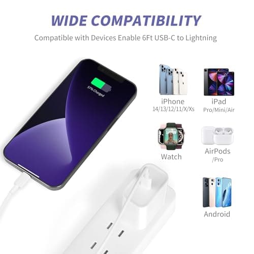 iPhone Charger Fast Charging,[MFi Certified] 2Pack 20W Type C Fast Charger Block with [10FT&6FT] USB C to Lightning Cable Compatible for iPhone 14/13/12/11 Pro Max/Xs Max/XR/X,iPad — view 5