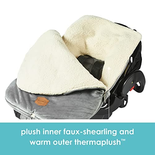JJ Cole Bundleme - Original, Baby Bunting Bag, Winter Protection for Baby Car Seats and Strollers, Graphite — view 2