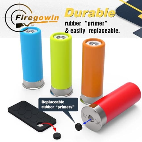 FIREGOWIN Pro 12GA Dummy Rounds – Training Snap Caps, Reusable Dry Fire Training Round with Rubber Primers -Green Type 5 Pack — view 4