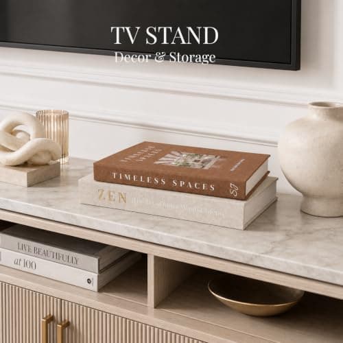 Aesthetic Linen Decorative Books for Home Decor, Set of 2 Fake Books — view 4