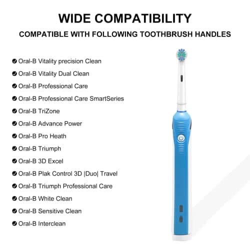 Toothbrush Heads for Oral B, 4 Pack Professional Electric Toothbrush Replacement Heads Medium Soft Dupont Bristles Replacement Toothbrush Heads Precision Clean Brush Heads Refills — view 5
