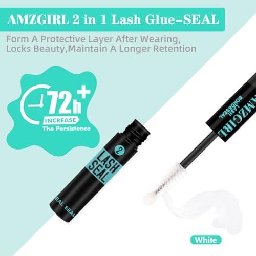 Lash Glue,Eyelash Glue,Waterproof Lash Bond and Seal,Lashes Clusters Glues for DIY Eyelash Extensions,Lash Glue for Eyelash Clusters 2-in-1 Bond and Seal Strong Hold 72H,Latex-Free(10ml) — view 3