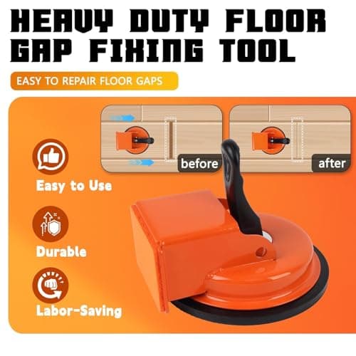 Heavy Duty Floor Gap Fixer Tool, Plank Grabber with Suction Cup, Anti-Scratch Flooring Gap Repair Tool for Laminate, Vinyl, Hardwood (Hammer Not Included) — view 2