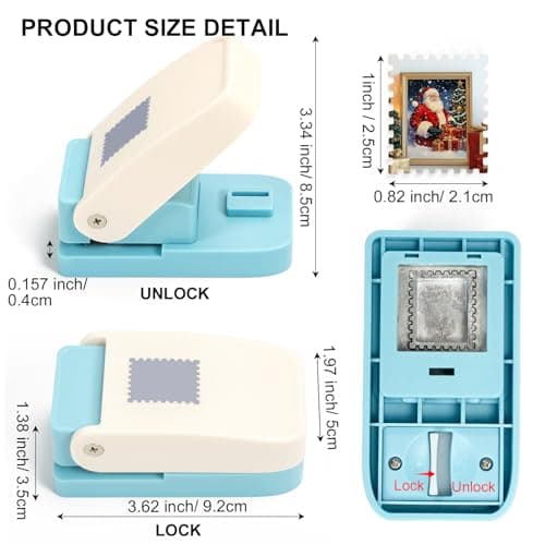 Square Hole Punch, 2.5 * 2.1cm Stamp Square Paper Puncher, Punch Cutter for Card Making, Scrapbooking, DIY Make, Gift Tag Puncher (Small Rectangular)