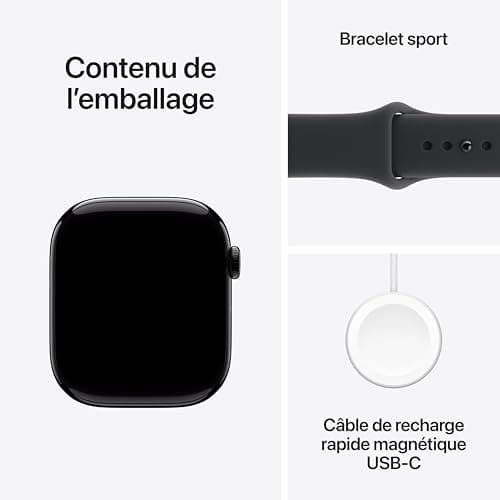 Apple Watch Series 11 [GPS 46mm] Smartwatch with Jet Black Case and Black Sport Band - M/L. Sleep Score, Fitness Tracker, Health Monitoring, Always-On Display, Water-Resistant — view 5