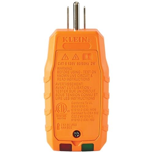 Klein Tools RT250 GFCI Outlet Tester with LCD Display, Electric Voltage Tester for Standard 3-Wire 120V Electrical Receptacles — view 10