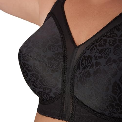 Playtex Women's 18 Hour Original Comfort Strap Wirefree Bra, Black, 38DD — view 2