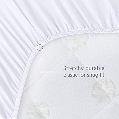 Bassinet Mattress Pad Cover Compatible with Halo BassiNest Swivel Sleeper, 2 Pack, Waterproof Quilted Ultra Soft Surface, Breathable and Easy Care