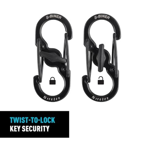 Nite Ize LSBM-01-2R3 S-Biner Micro Lock, Black, 2-Pack — view 2