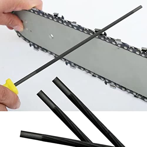 SKZIRI Chainsaw File Set 3 Sizes 5/32, 7/32, 3/16 inch, Chainsaw Sharpener Set Tool Kit Chain Sharpening File Sharpening File Steel with Plastic Handle Round Files for Chainsaw Chain — view 2