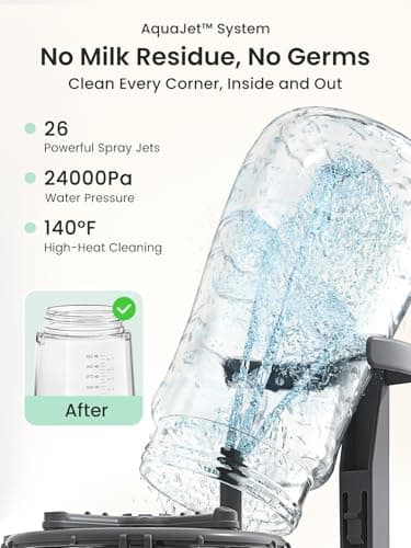 Grownsy EaseClean Bottle Washer Pro | All-in-One Bottle Washer and Sterilizer and Dryer | Baby Bottle Washer for Bottles, Pump Parts & Baby Essentials | Replaces Hand Washing — view 2