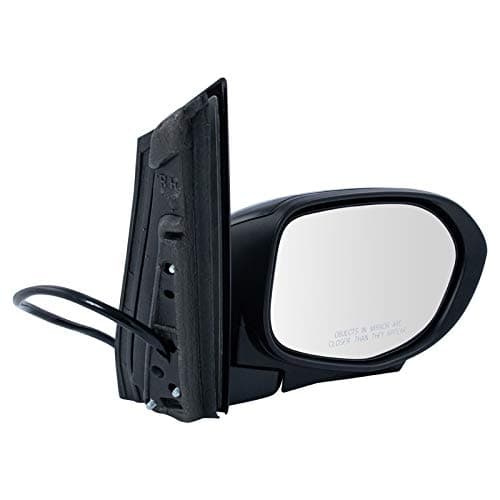 TRQ Passenger Side View Mirror Assembly Power Heated Camera Smooth Paint to Match Black Compatible with 2014-2017 Honda Odyssey EX & EX-L — view 4