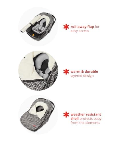 Skip Hop Winter Car Seat Cover, Stroll & Go, Heather Grey — view 2