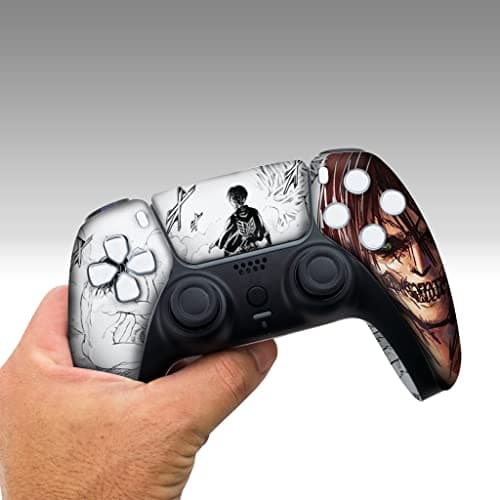 Attackk On Titan Custom PS-5 Controller Wireless compatible with Play-Station 5 Console by BCB Controllers | Proudly Customized in USA with Permanent HYDRO-DIP Printing (NOT JUST A SKIN) — view 4