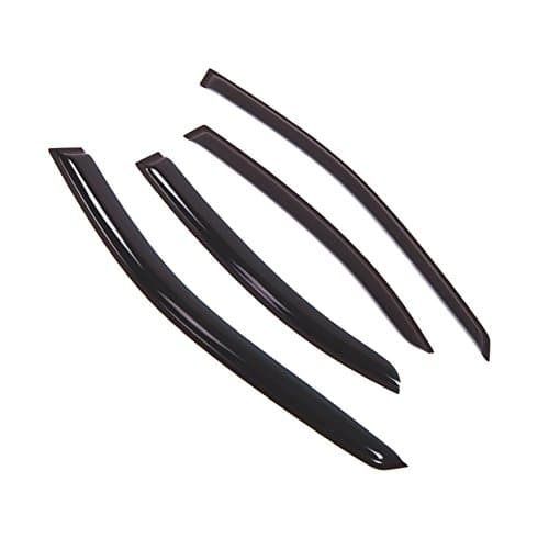 TuningPros Outside Mount Window Vent Visors Rain Guards Compatible with Benz C240 C320 C230 2001-2007 | Side Window Wind Deflectors Rain Shields | Black Tinted, 4 Pcs Set, BGWV-508