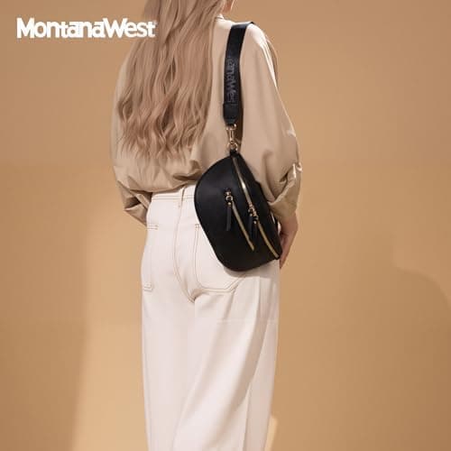 Montana West Crossbody Bags for Women Designer Sling Bag with Adjustable Strap MWC-248BK — view 2