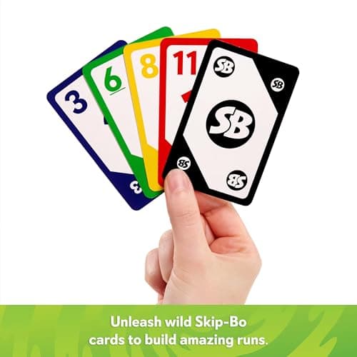 ​Mattel Games Skip-Bo Card Game for Kid, Adult & Family Nights, Color Blind Accessible Deck for 2 to 6 Players Ages 7+ — view 2
