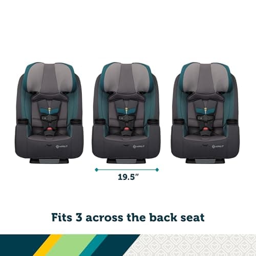 Safety 1st TriMate 3-in-1 Convertible Car Seat, Slim Fit, Infant to Big Kid Car Seat, Easy-Install Harness, Machine-Washable Cover, Dishwasher-Safe Cup Holders, 5-100 lbs, Sharkskin — view 2