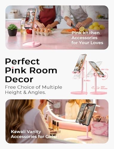 LISEN Phone Stand for Desk, iPhone Holder for Desk Offices Accessories