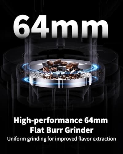 SHARDOR Professional 64mm Burr Coffee Grinder with 100 Grind Settings and All-Metal Chamber, Coffee Bean Grinder with Adjustable Electronic Timer and LED Display, Anti-Static, Black, 120V Only