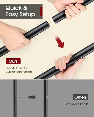 Sakugi Clothing Rack - Double Rod Coat Rack with Fixed Extension Bar, Built-In Mesh Shelf & Lockable Wheels, Multi-Purpose Clothes Rack for Bedroom, Laundry, Entryway, 98cm x 42cm x 150cm, Black — view 5