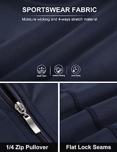 Viracy Women's Zip Up Golf Workout Tank Tops Sleeveless Quick Dry Athletic Polo Shirts, B-navy Blue, XX-Large — view 4
