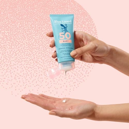 BLUE LIZARD Baby Mineral Sunscreen with Zinc Oxide, SPF 50+, Water Resistant, UVA/UVB Protection with Smart Cap Technology - Fragrance Free, 3 Ounce Tube — view 8
