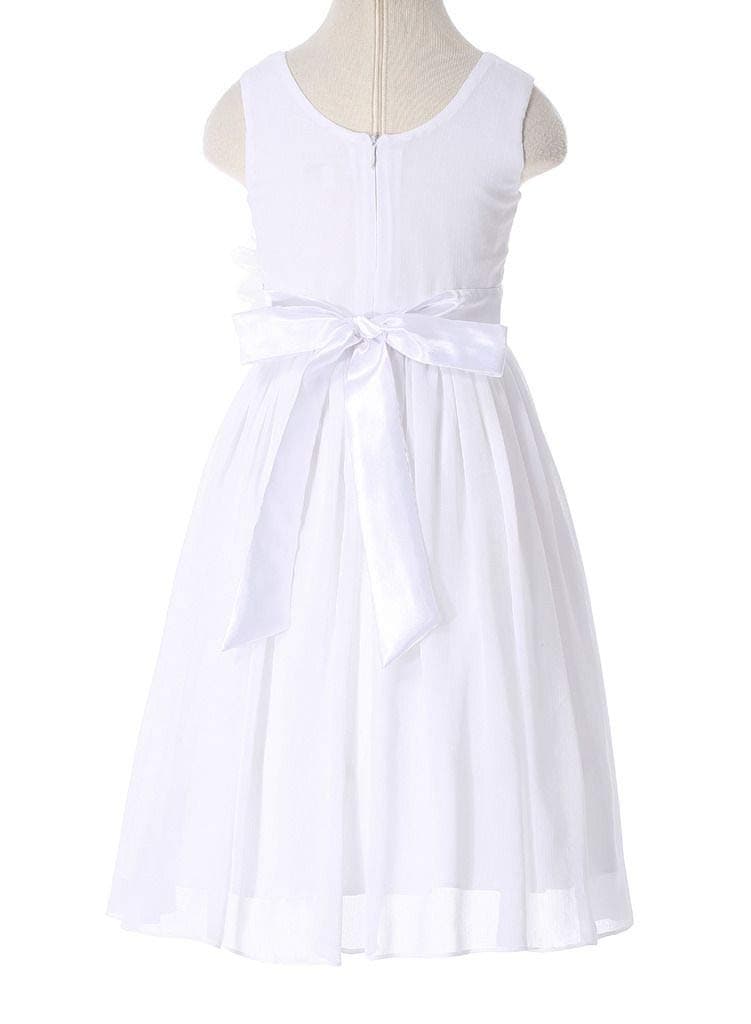 HAPPY ROSE Junior Bridesmaids V-Neckline Chiffon Flower Girl Dress — view 2