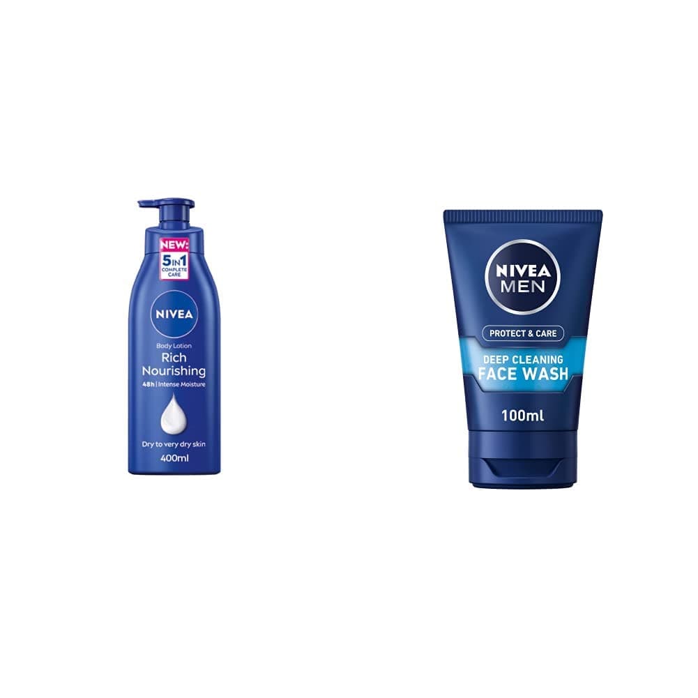 NIVEA Rich Nourishing Body Lotion (400ml), Rich 72H Hydration Moisturiser for Dry Skin Made with Deep Moisture Serum and Almond Oil, Intensive Hydration Body Lotion — view 8