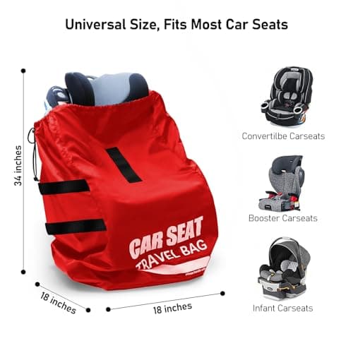 YTBRFUY Car Seat Travel Bag for Airplane, Large Car Seat Bags for Air Travel, Carseat Storage Bag for Car Seat Airport, Carseat Cover Travel - Baby Travel Essentials for Flying