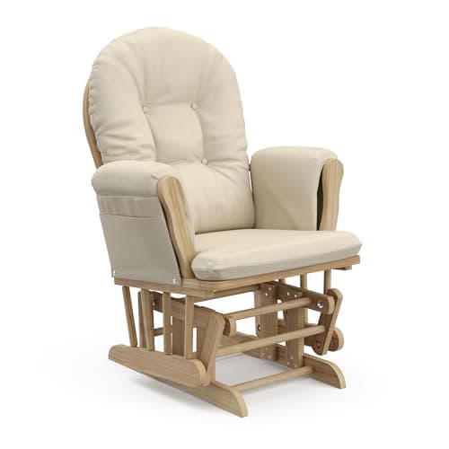 Storkcraft Premium Hoop Glider & Ottoman (Natural/Beige) — GREENGUARD Gold Certified Nursery Glider, Solid Wood Craftsmanship, Smooth-Gliding Nursery Chair and Ottoman, Award-Winning — view 14
