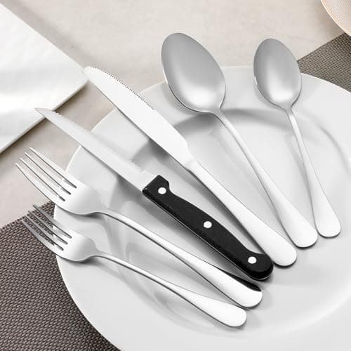 12 Pcs Dinner Spoons Set, Food-Grade Stainless Steel Tablespoons, Durable Metal Table Spoon, Cutlery Soup Spoons Silverware for Home, Kitchen or Restaurant, Mirror Polished, Dishwasher Safe - 7 Inch — view 6