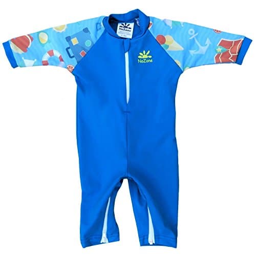 Nozone Fiji Sun Protective Baby Swimsuit in Marine Blue/Arthur Print, 0-6 Months