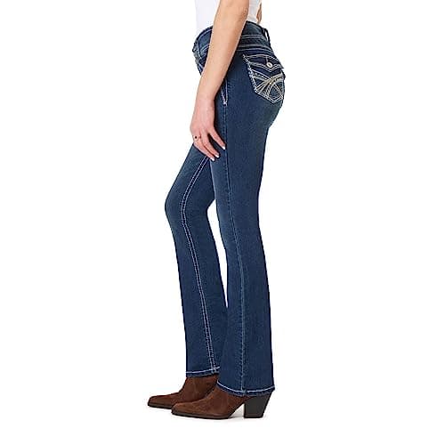 WallFlower Luscious Curvy Bootcut Jeans for Women Mid-Rise Insta Stretch Denim in Petite, Midsize, Plus Size, Juniors Jeans, Chrystie, 1 Long — view 3