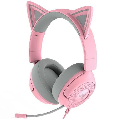 Razer Kraken Kitty V3 X Wired Gaming Headset, Kitty Ears, Pink — view 10
