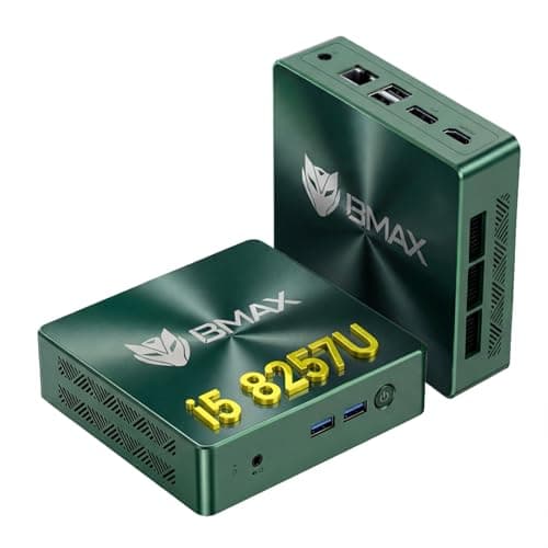 Bmax Mini PC B6 Turbo, Intel Core i5-8257U (Beats N100/N97/N150/4300U/i3-10110U), 16GB DDR4 RAM 512GB SATA SSD, Micro Desktop Computer Support 64GB/4TB Expansion, WiFi 6, Dual 4K HDMI/DP, Win 11 Pro