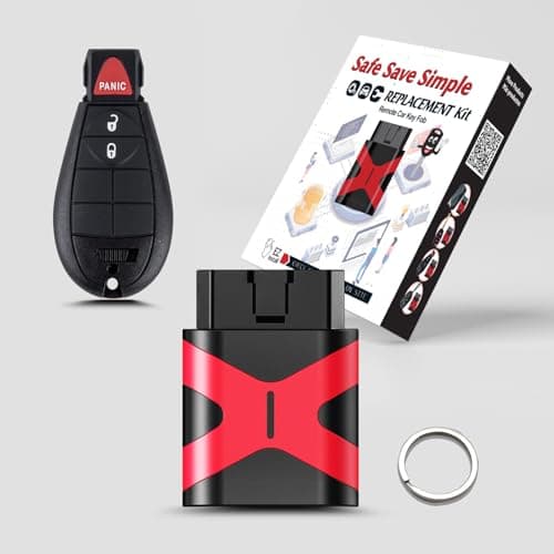 Replacement Smart Key Fob with DIY Setup Tool Compatible for Dodge Ram 1500 2500 3500 2008-2012 Grand Caravan 2008-2020, Keyless Entry Remote FCCID IYZ-C01C or M3N5WY783X