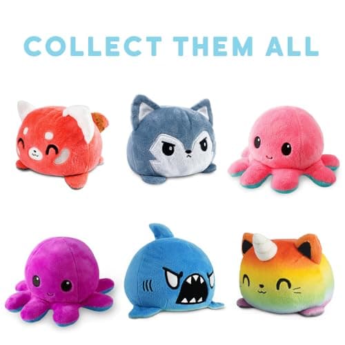 TeeTurtle | The Original Reversible Octopus Plushie | Patented Design | Sensory Fidget Toy for Stress Relief | Glow in The Dark | Show Your Mood Without Saying a Word! — view 3