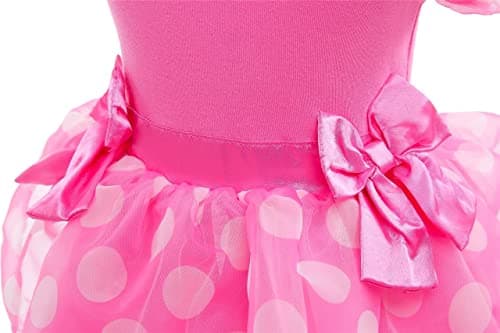 Dressy Daisy Infant Baby Girls Polka Dots Romper Costume Onesie Dress Bodysuit with Headband Size 9-12 Months, Hot Pink — view 4