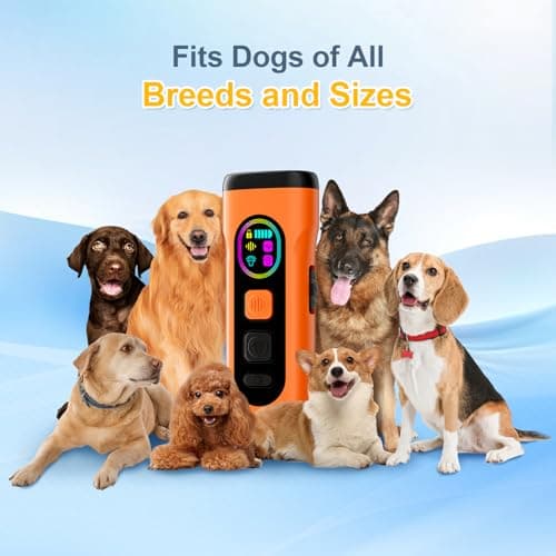 SEDULAN Dog Bark Deterrent Devices Anti Barking Device for Dogs Ultrasonic Bark Stopper Portable Dog Training Tool Indoor Outdoor Up to 50ft Correct Bad Behavior of Own or Neighbor's Dog (Orange) — view 8
